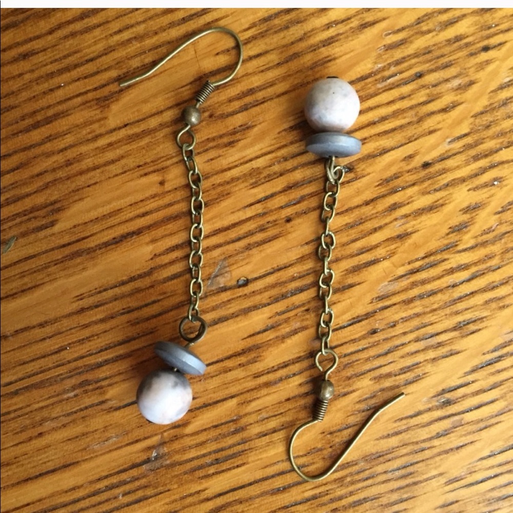 Bundle of Gray Suede choker Necklace & Earrings